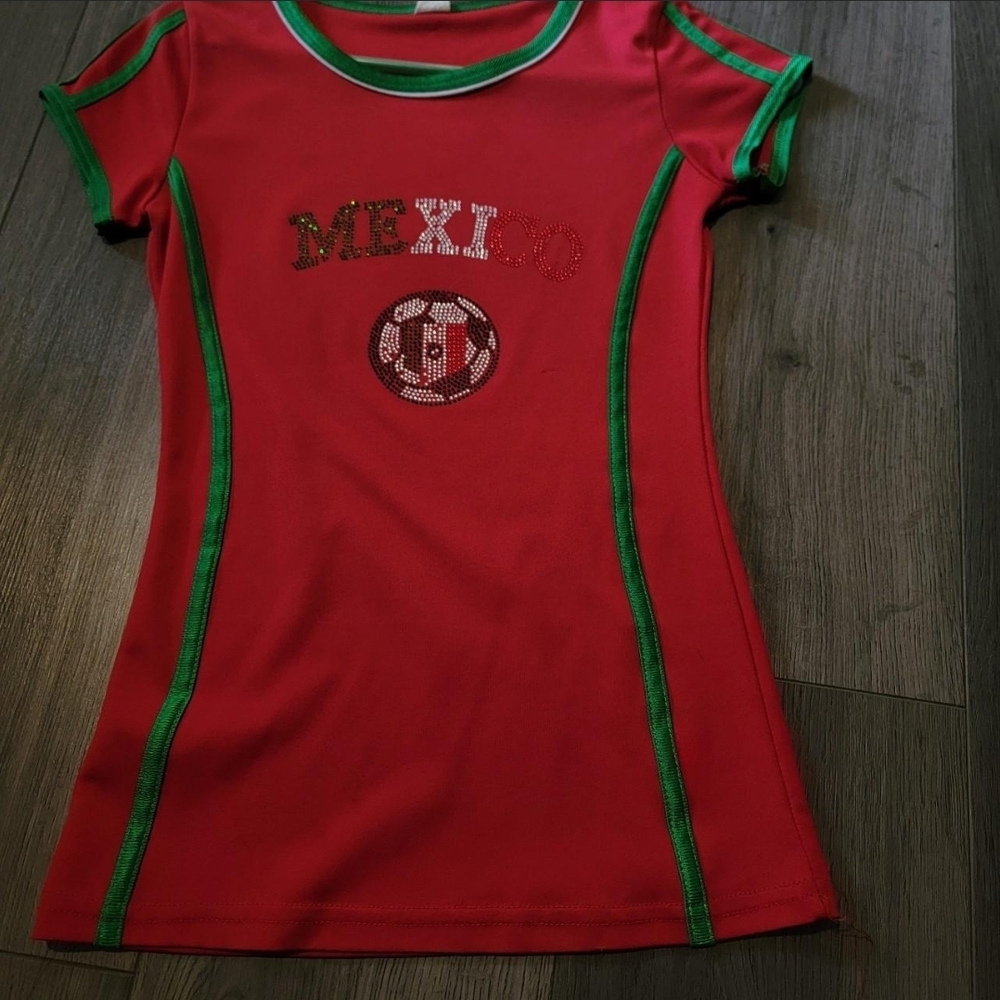Red Mexico T-Shirt with Green Accents